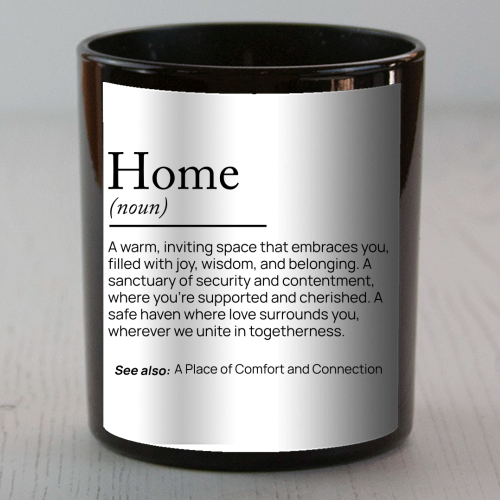 home definition Noun - scented candle by skattia ilie