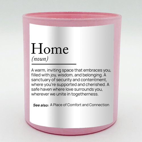 home definition Noun - scented candle by skattia ilie