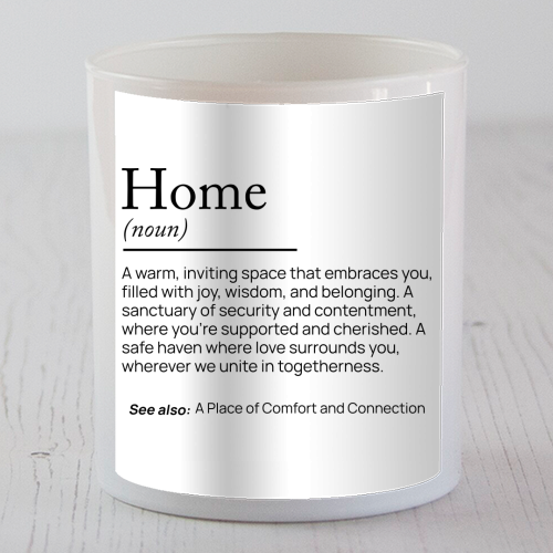 home definition Noun - scented candle by skattia ilie