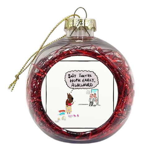 Home Early - xmas bauble by David Black