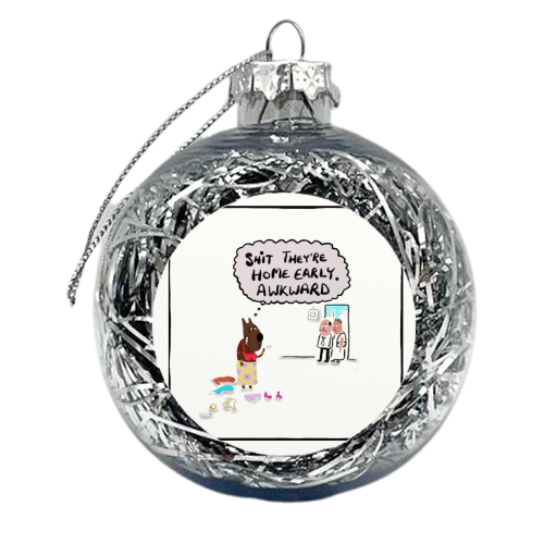 Home Early - xmas bauble by David Black