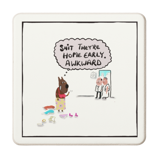 Home Early - personalised beer coaster by David Black