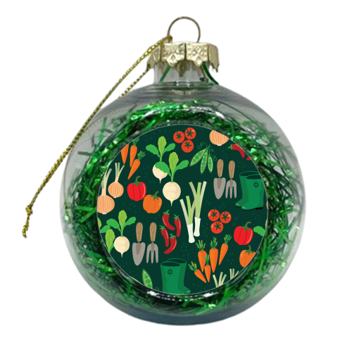 Home grown veg - xmas bauble by Mandy Kippax