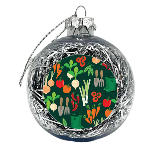 Home grown veg - xmas bauble by Mandy Kippax