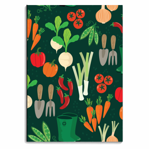 Home grown veg - personalised A4, A5, A6 notebook by Mandy Kippax