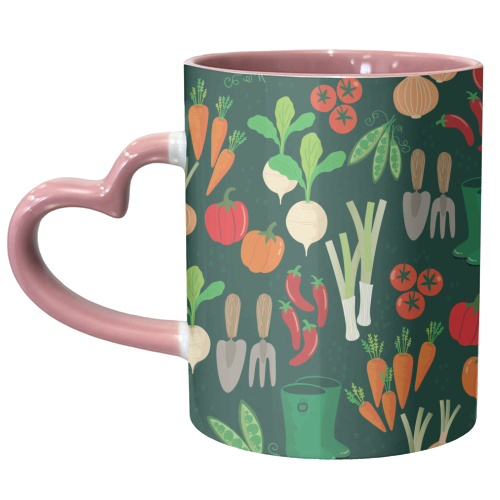 Home grown veg - unique mug by Mandy Kippax