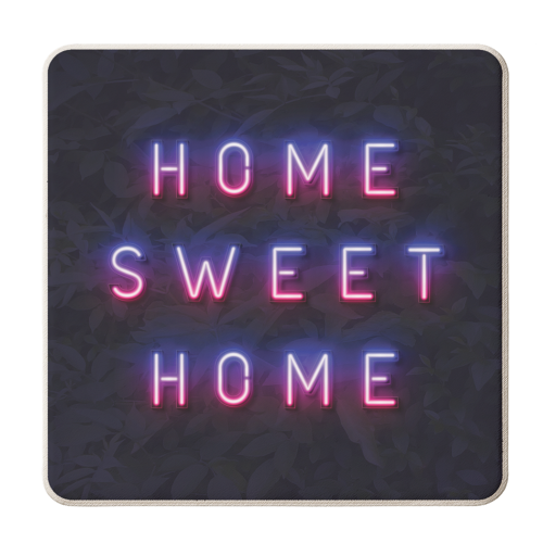 HOME SWEET HOME - personalised beer coaster by Paper Deep Design