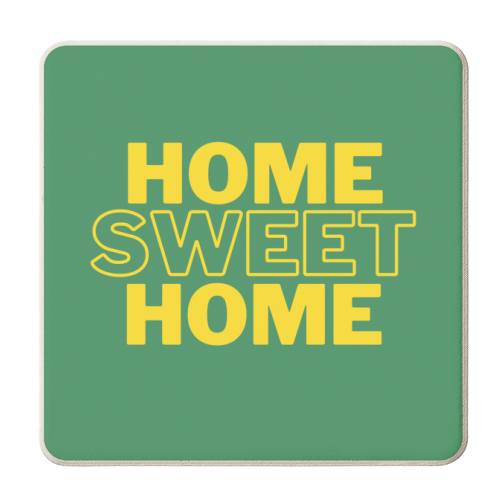 Home sweet home - personalised beer coaster by Proper Job Studio