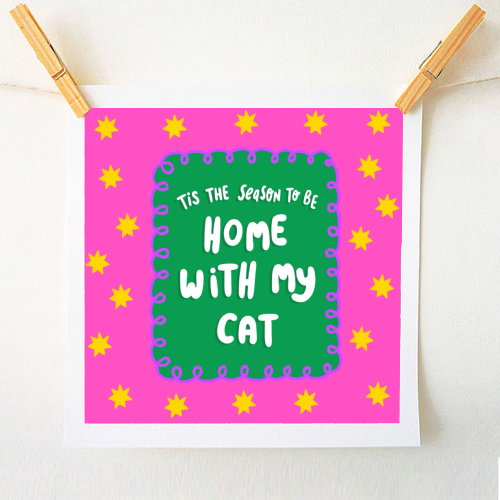 Home With My Cat - A1 - A4 art print by The Paper Tail