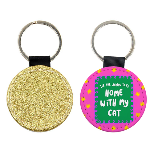 Home With My Cat - keyring by The Paper Tail