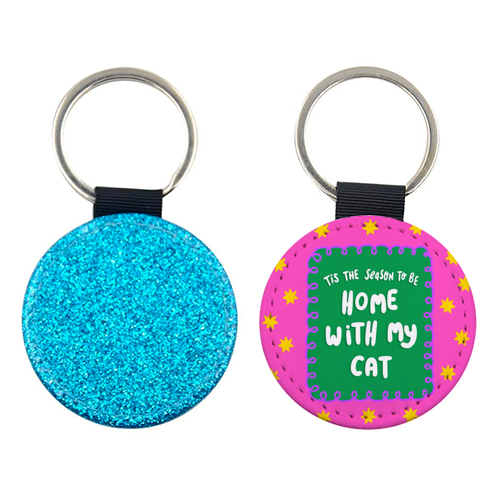 Home With My Cat - keyring by The Paper Tail