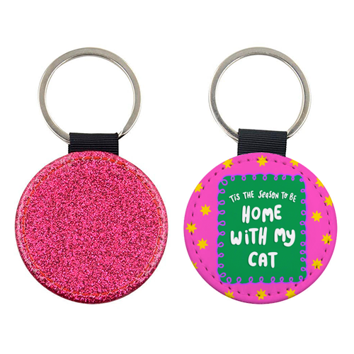 Home With My Cat - keyring by The Paper Tail