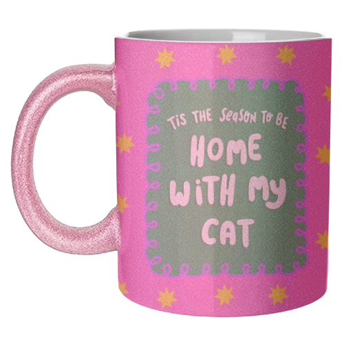 Home With My Cat - unique mug by The Paper Tail
