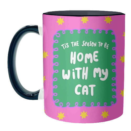 Home With My Cat - unique mug by The Paper Tail