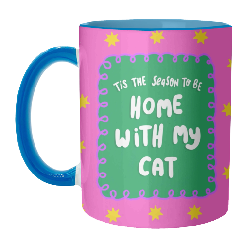 Home With My Cat - unique mug by The Paper Tail
