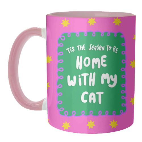Home With My Cat - unique mug by The Paper Tail