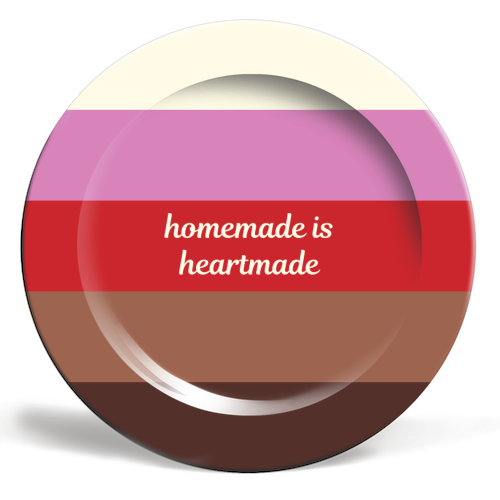 Homemade is Heartmade - ceramic dinner plate by Nida Designs