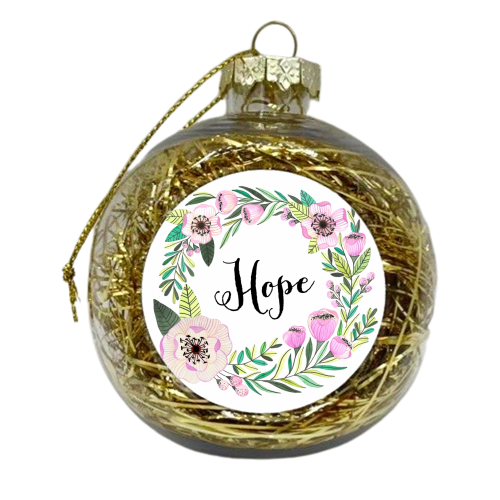 HOPE WATERCOLOR - xmas bauble by Malu Chevarria