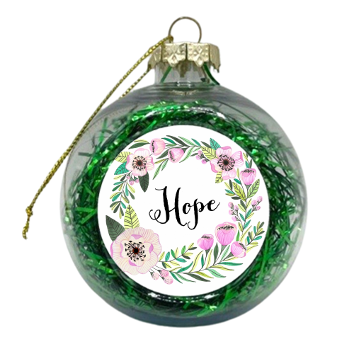 HOPE WATERCOLOR - xmas bauble by Malu Chevarria