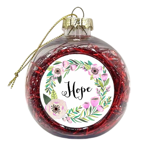 HOPE WATERCOLOR - xmas bauble by Malu Chevarria