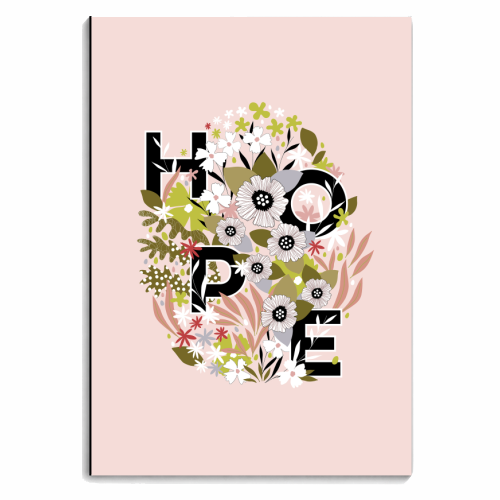 HOPE with Earthy Floral Egg - personalised A4, A5, A6 notebook by Dominique Vari