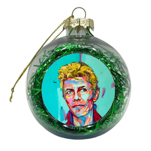 Hopeful Bowie - xmas bauble by Laura Selevos