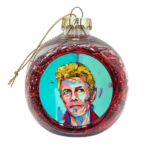 Hopeful Bowie - xmas bauble by Laura Selevos