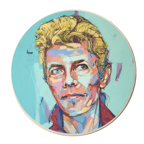 Hopeful Bowie - personalised beer coaster by Laura Selevos