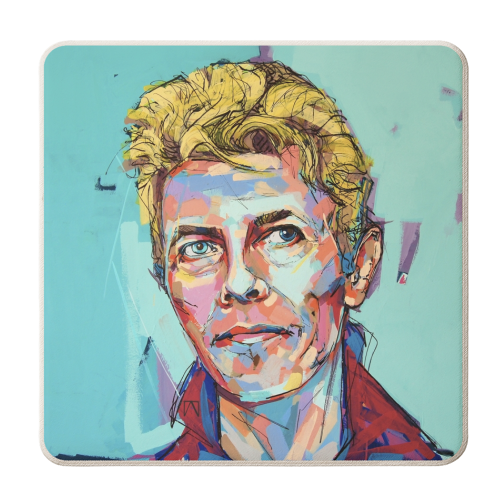 Hopeful Bowie - personalised beer coaster by Laura Selevos