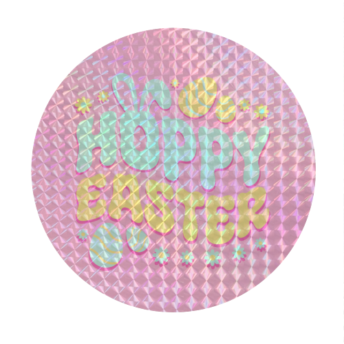 Hoppy Easter - Circle Sticker by Amy Farmer