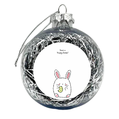 Hoppy Easter! - xmas bauble by Ellie Bednall