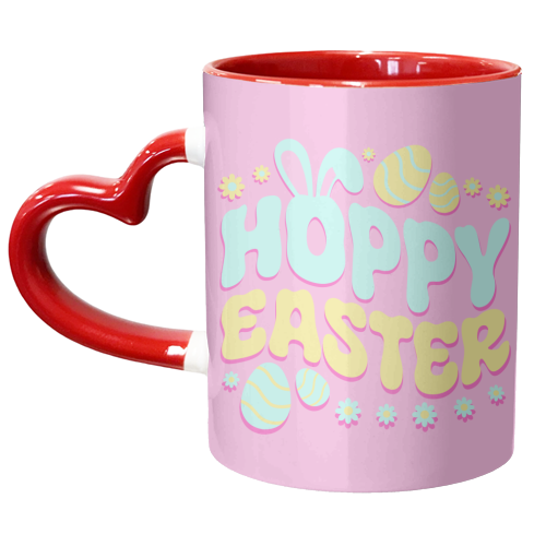 Hoppy Easter - unique mug by Amy Farmer