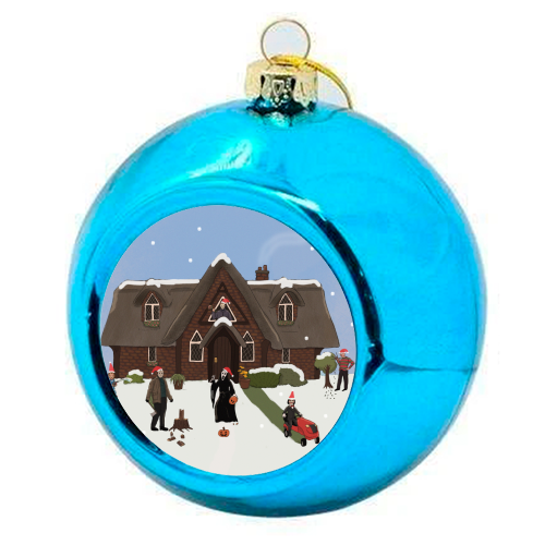 Horror Christmas - colourful christmas bauble by The Queer Store