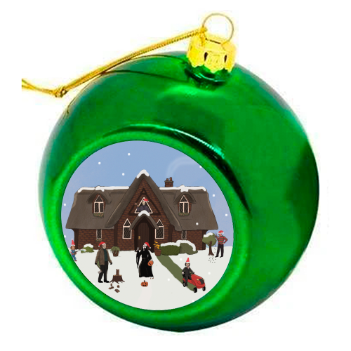 Horror Christmas - colourful christmas bauble by The Queer Store