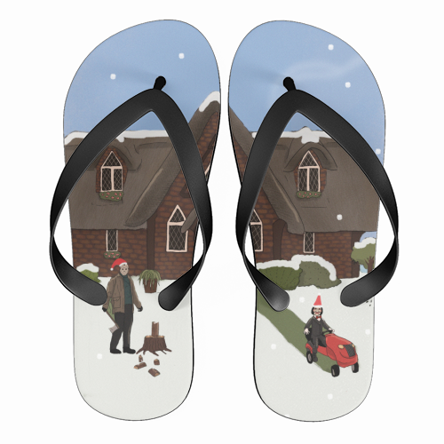 Horror Christmas - funny flip flops by The Queer Store