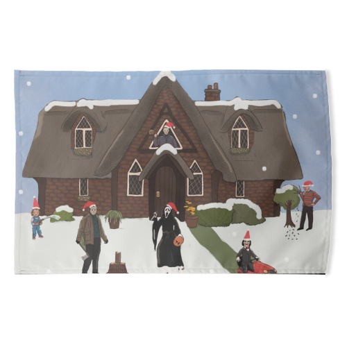 Horror Christmas - funny tea towel by The Queer Store