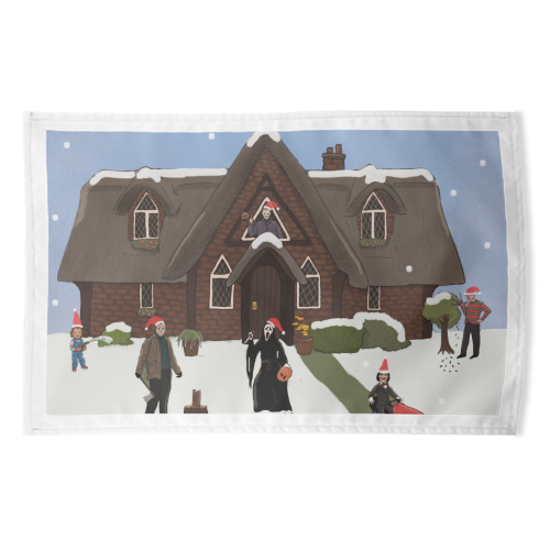 Horror Christmas - funny tea towel by The Queer Store