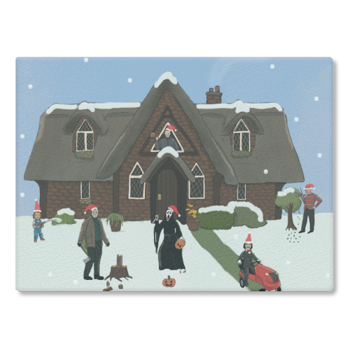 Horror Christmas - glass chopping board by The Queer Store