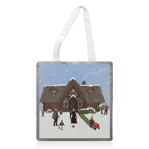 Horror Christmas - printed canvas tote bag by The Queer Store