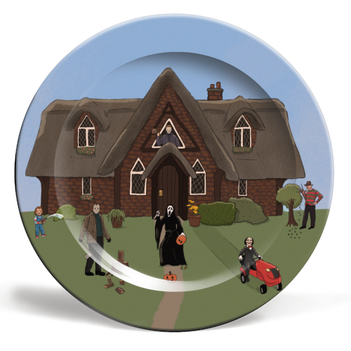Horror Films - ceramic dinner plate by The Queer Store