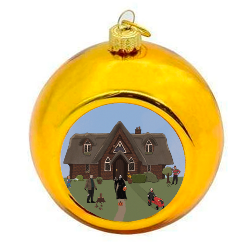 Horror Films - colourful christmas bauble by The Queer Store