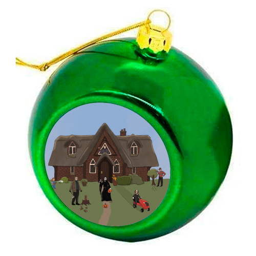Horror Films - colourful christmas bauble by The Queer Store