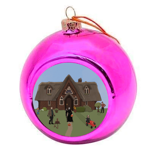 Horror Films - colourful christmas bauble by The Queer Store