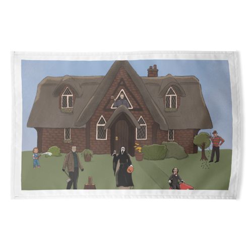 Horror Films - funny tea towel by The Queer Store