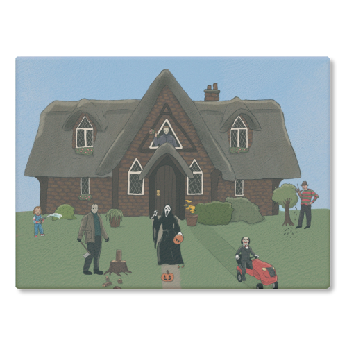 Horror Films - glass chopping board by The Queer Store