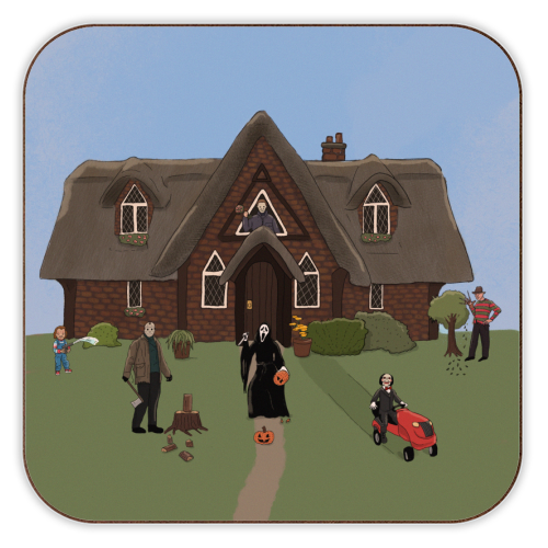 Horror Films - personalised beer coaster by The Queer Store