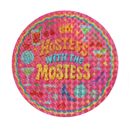 Hostess With The Mostess - Circle Sticker by Ms Doodle