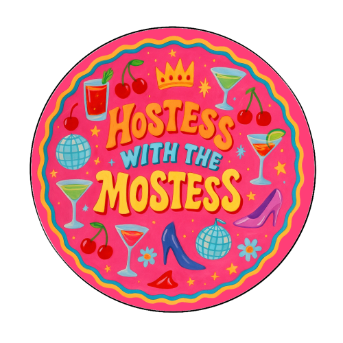 Hostess With The Mostess - Circle Sticker by Ms Doodle