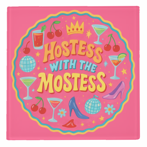 Hostess With The Mostess - personalised beer coaster by Ms Doodle