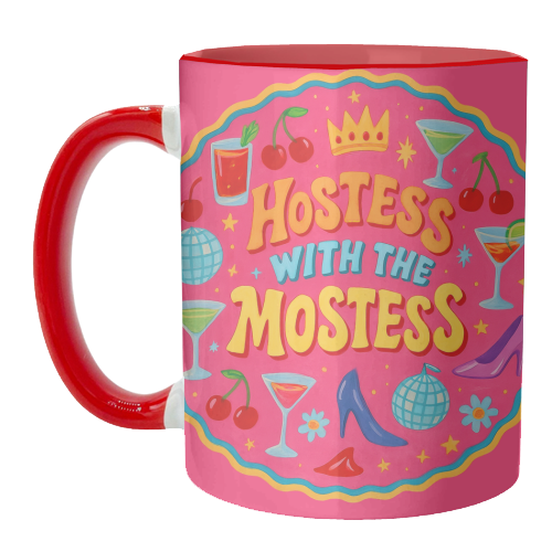 Hostess With The Mostess - unique mug by Ms Doodle